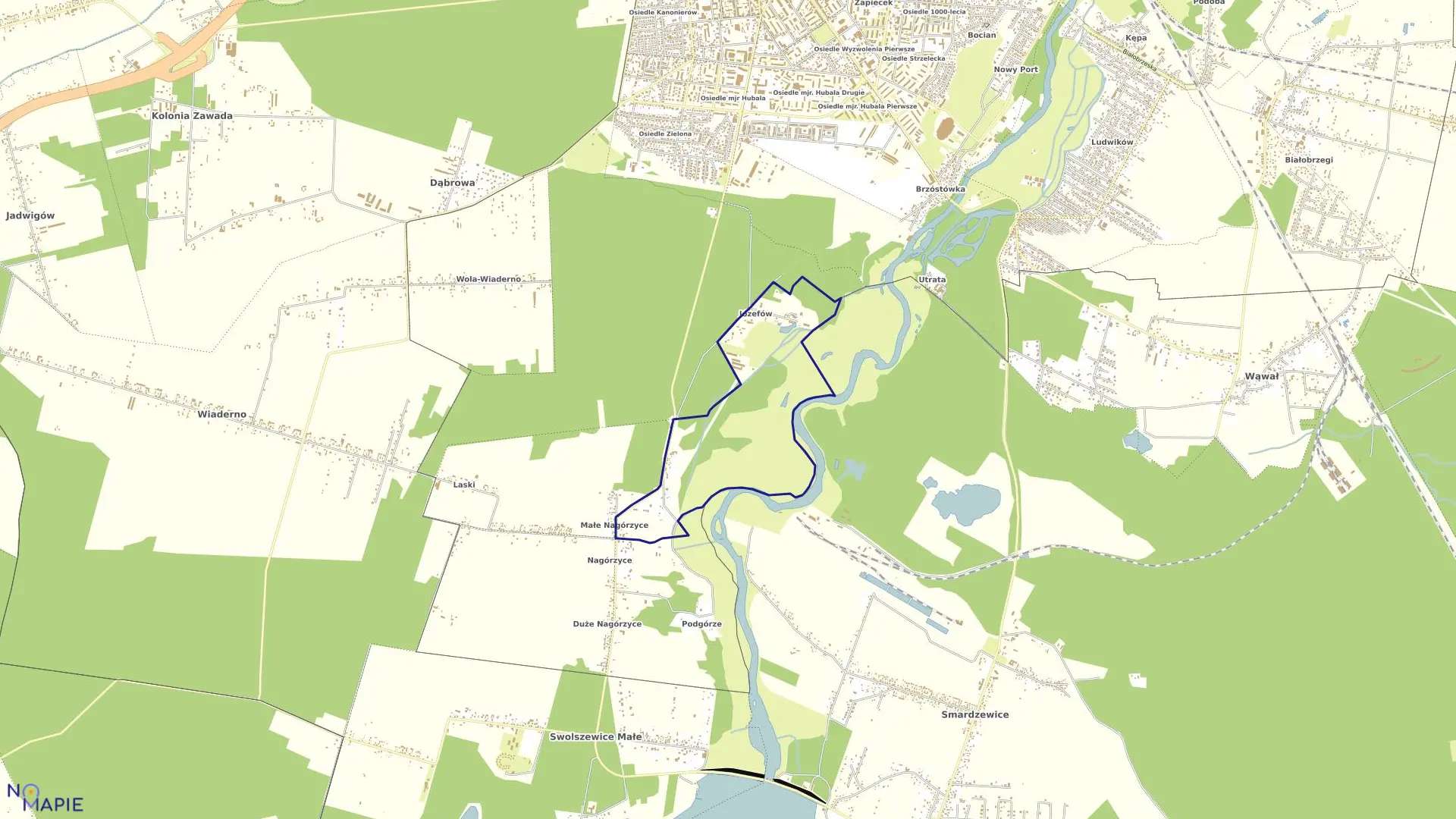 Mapa obrębu 29 w mieście Tomaszów Mazowiecki