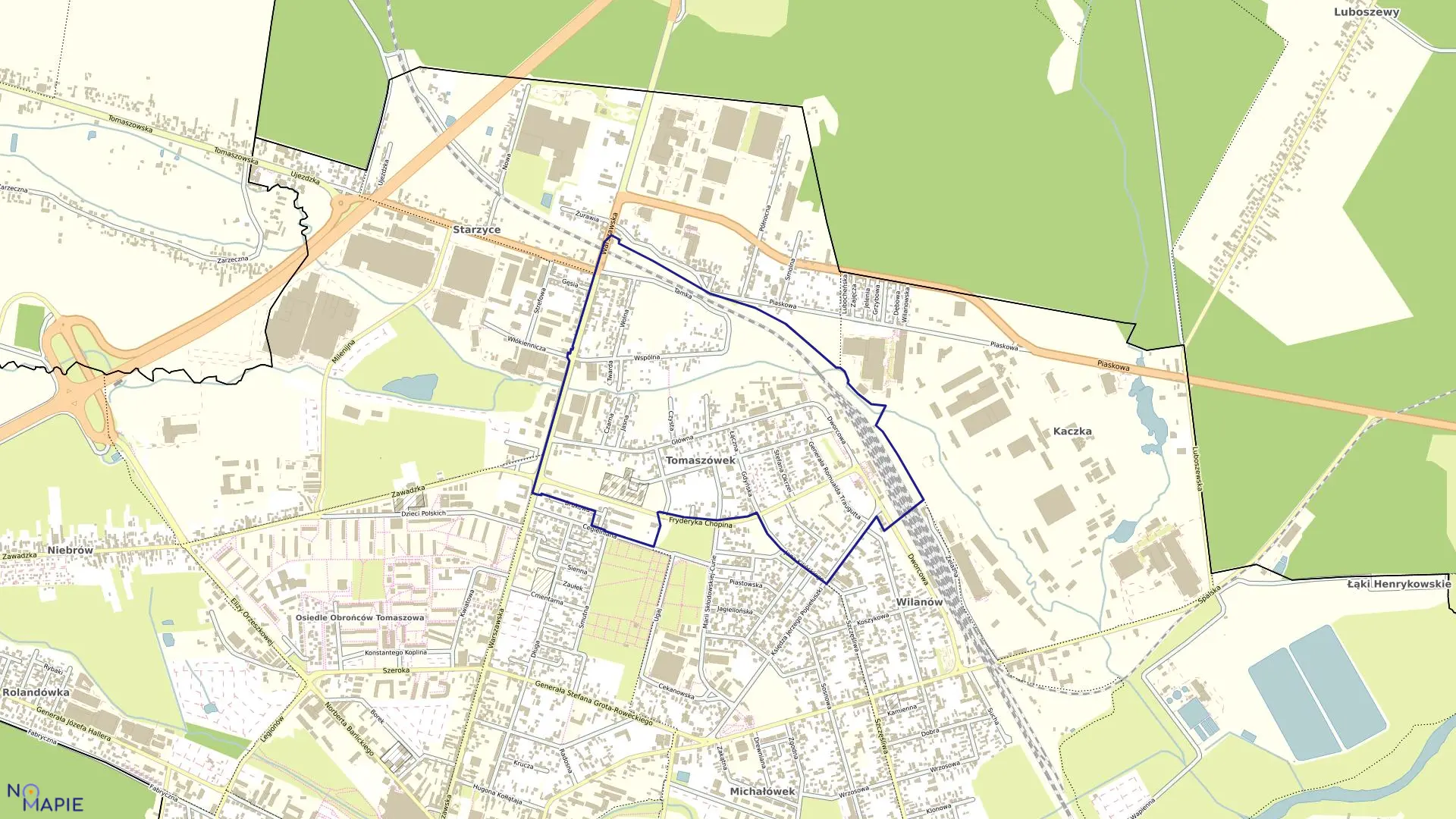 Mapa obrębu 3 w mieście Tomaszów Mazowiecki