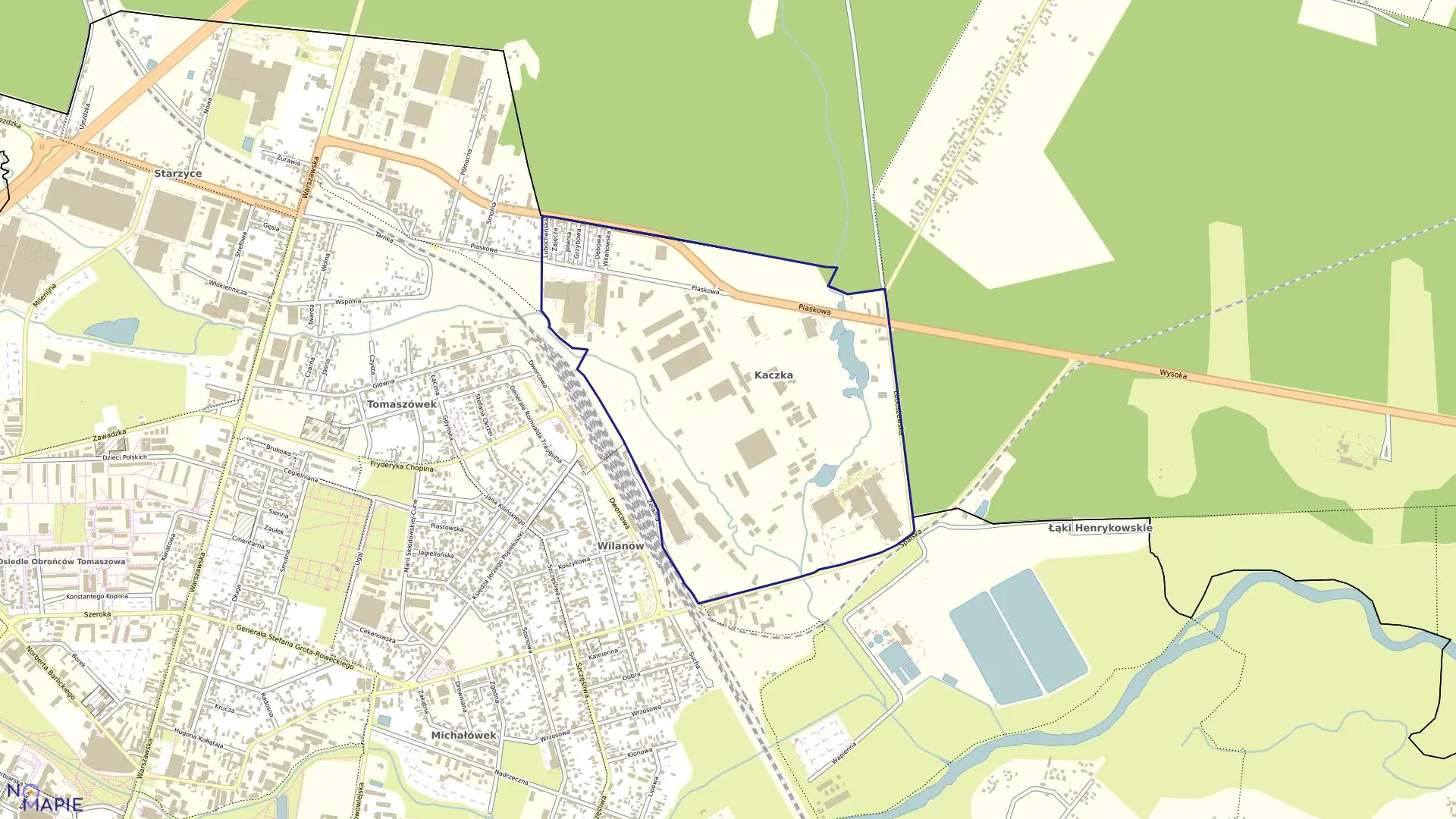 Mapa obrębu 4 w mieście Tomaszów Mazowiecki
